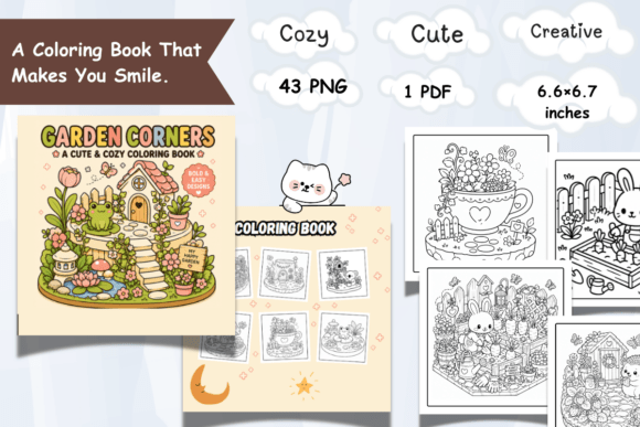 Download Garden Corners Coloring Page – 43 PNG - Premium Resources