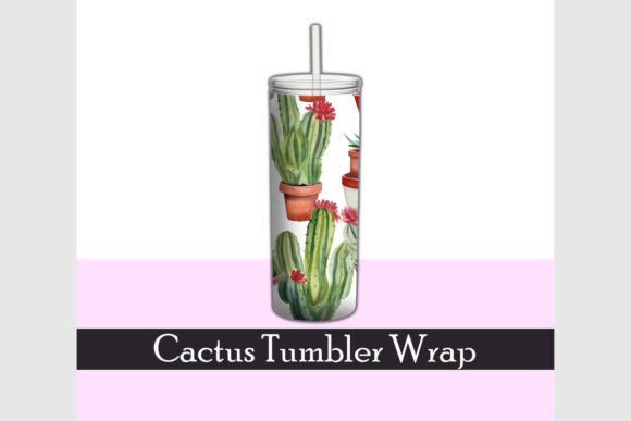 Download Watercolor Cactus Tumbler Wrap - Watercolor cactus Collection