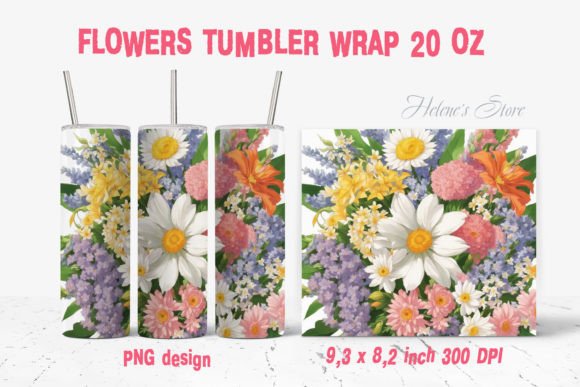 Download Floral Sublimation Skinny Tumbler Wrap - Sublimation skinny Collection