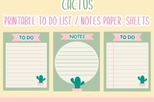 Download Cactus Printable to Do List/Notes Sheets - Cactus printable Collection