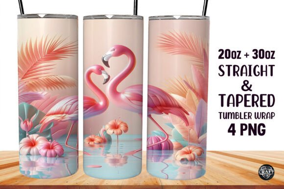 Download 3D Flamingo Tumbler Sublimation Skinny - Sublimation skinny Collection