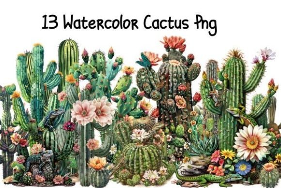 Download Watercolor Cactus Clipart - Watercolor cactus Collection