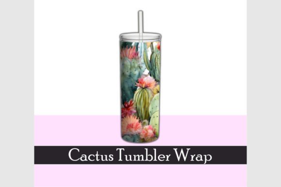 Download Watercolor Cactus Tumbler Wrap - Watercolor cactus Collection