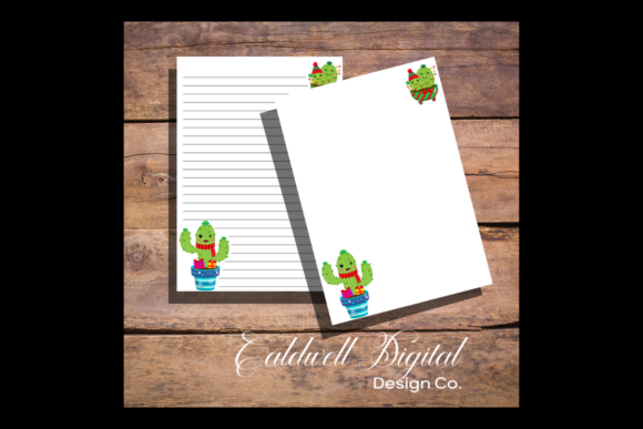 Download Christmas Cactus Printable A4 Stationery - Cactus printable Collection